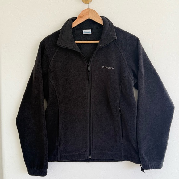 Columbia Charcoal Black Fleece Jacket M - Picture 1 of 7